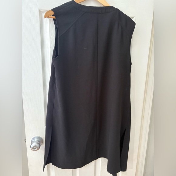 Marks & Spencer longline jacket vest size 16 sleeveless blazer black - Picture 5 of 10